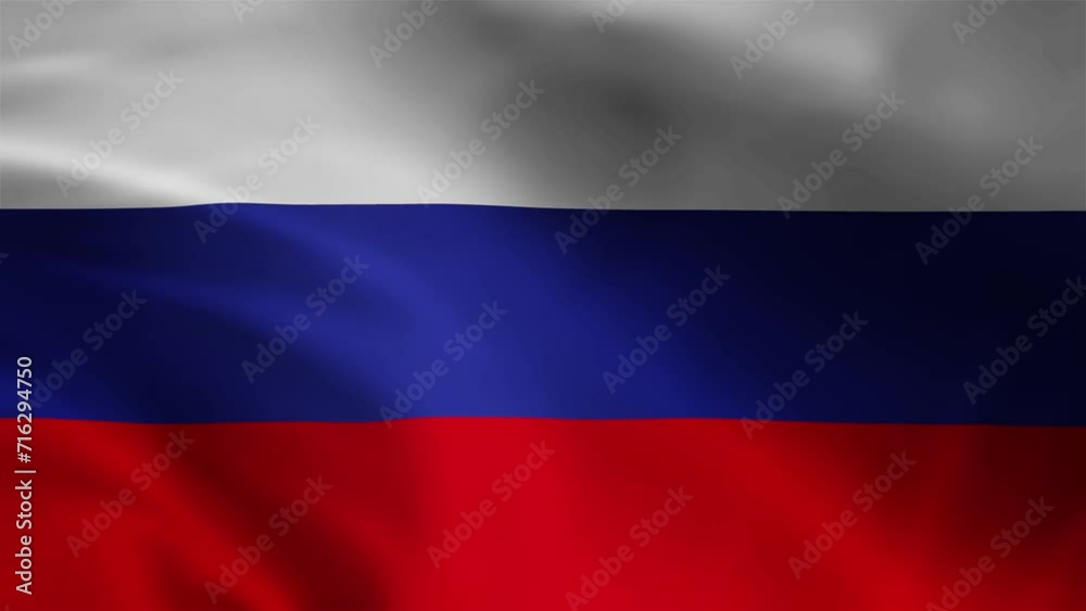 4K Ultra HD Realistic Waving Flag Animation of Russia 4K Ultra HD Realistic Waving Flag Animation of Russia