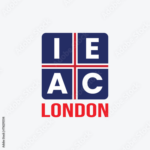 IEAC Logo Design, London Bridge, London Tower IEAC Word logo vector