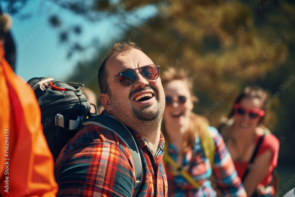 Joyful Individual With Down Syndrome Embarks On Adventures With Companions Joyful Individual With Down Syndrome Embarks On Adventures With Companions