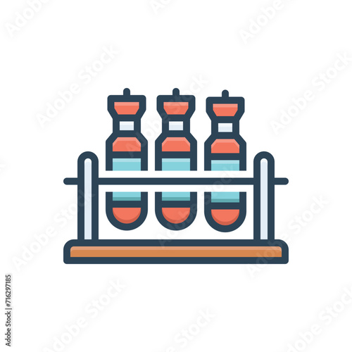 Color illustration icon for sampling