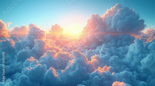 Picture a sky decorated with white, fluffy Cumulus clouds, creating a look full of warmth and shade.