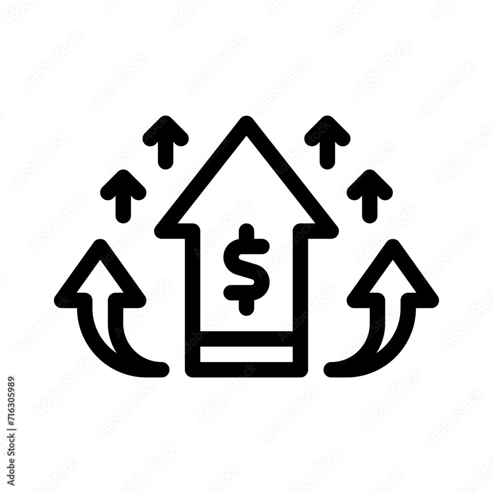 growth line icon growth line icon