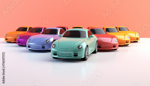 cars in different colors 