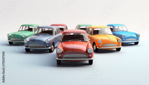 cars in different colors 