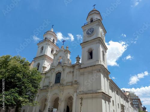Tableau sur toile Colonial facade of San Ignacio Jesuit Church, from 1734, in downtown Buenos Aire