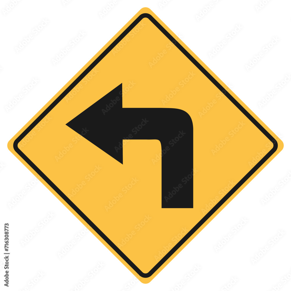 Turn left or turn right sign vector illustration Turn left or turn right sign vector illustration