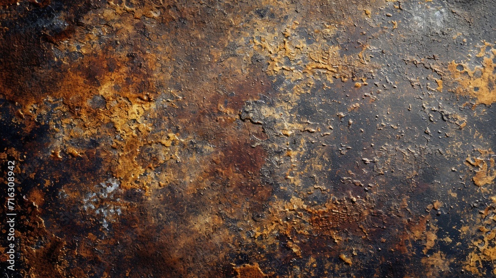 A rusted metal surface with visible rust. This image can be used to depict decay, aging, or industrial settings A rusted metal surface with visible rust. This image can be used to depict decay, aging, or industrial settings