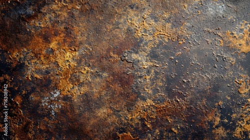 A rusted metal surface with visible rust. This image can be used to depict decay, aging, or industrial settings