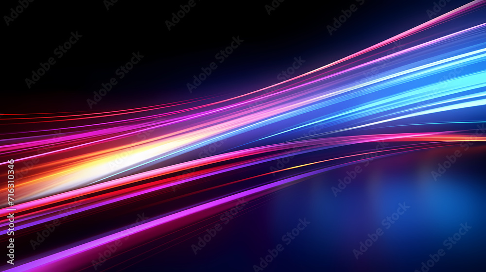 Glowing shiny lines effect vector background, technology lines background and light effect, 3D rendering