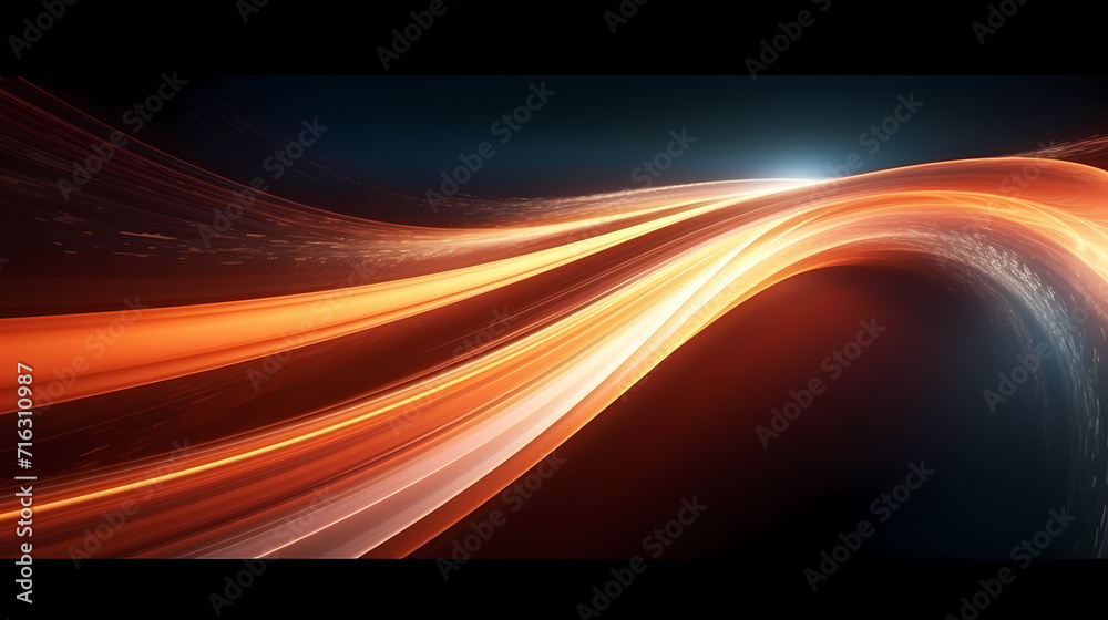 Obraz premium Glowing shiny lines effect vector background, technology lines background and light effect, 3D rendering