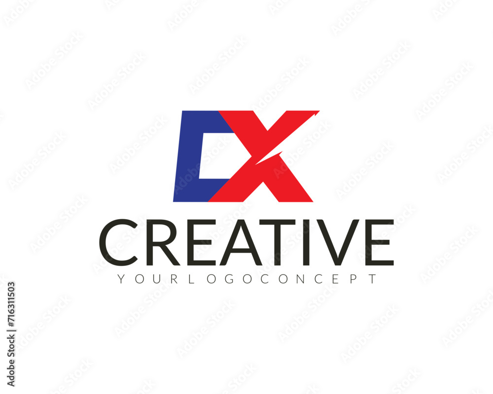 Minimalist Abstract Initial letter DX logo Vector Art. Minimalist Abstract Initial letter DX logo Vector Art.