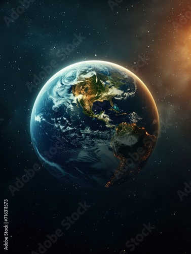 earth hour poster design, realistis , HD, copy Space - generative ai © Nia™