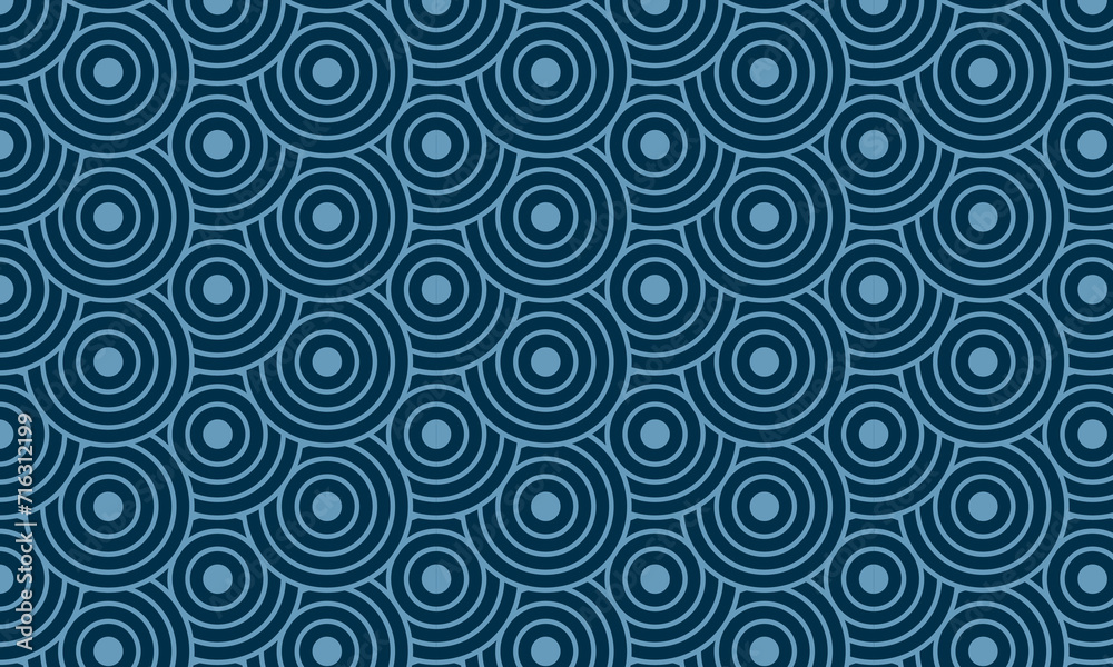 Background pattern with seamless circle lines. Vector endless background texture.