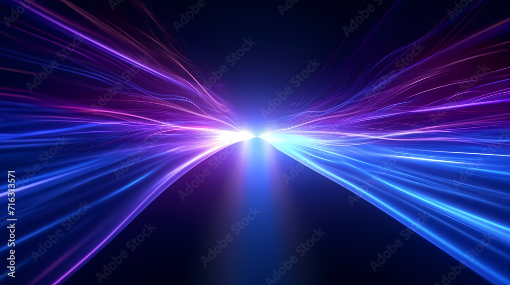 Glowing road speed lines, neon speed abstract background Glowing road speed lines, neon speed abstract background