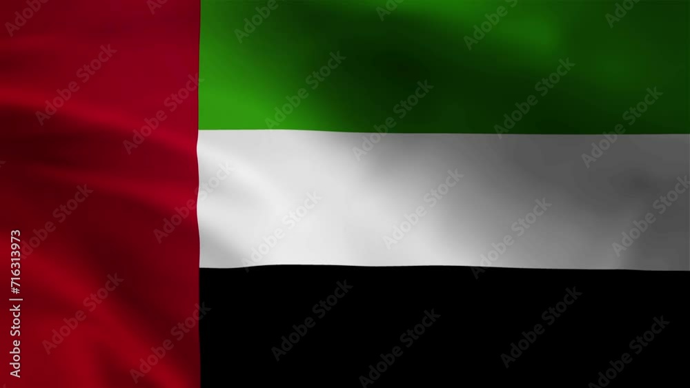 4K Ultra HD Realistic Waving Flag Animation of United Arab Emirates 4K Ultra HD Realistic Waving Flag Animation of United Arab Emirates