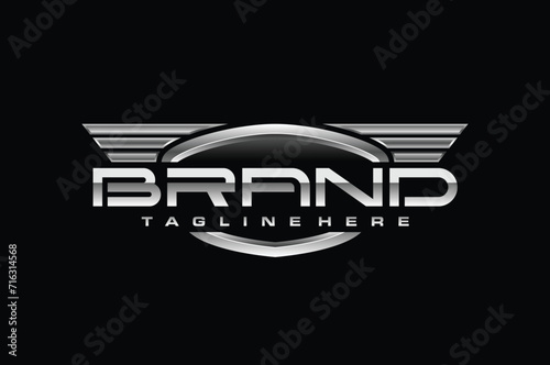 wing emblem silver logo