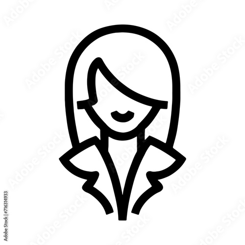 Elegant woman silhouette vector, modern female profile clipart, ideal for logos, beauty branding, and art projects