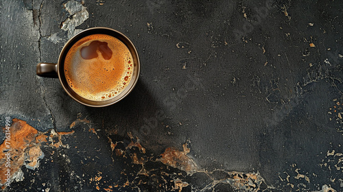 A Cup of Coffee on A Dark Background photo