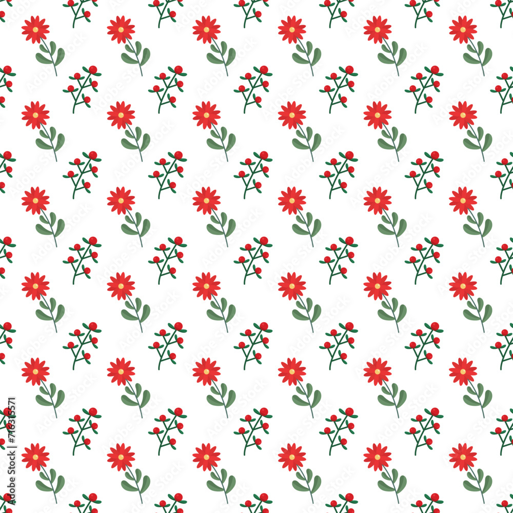 Free vector small flowers pattern.