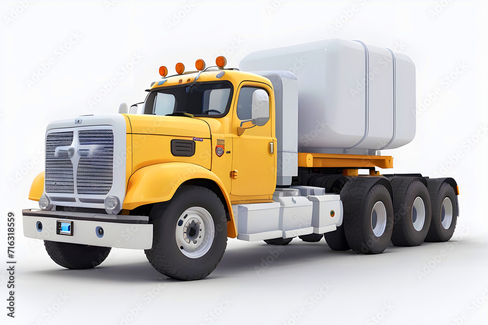3D Truck on a white background