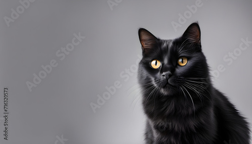 black and white cat portrait © Mr Ali