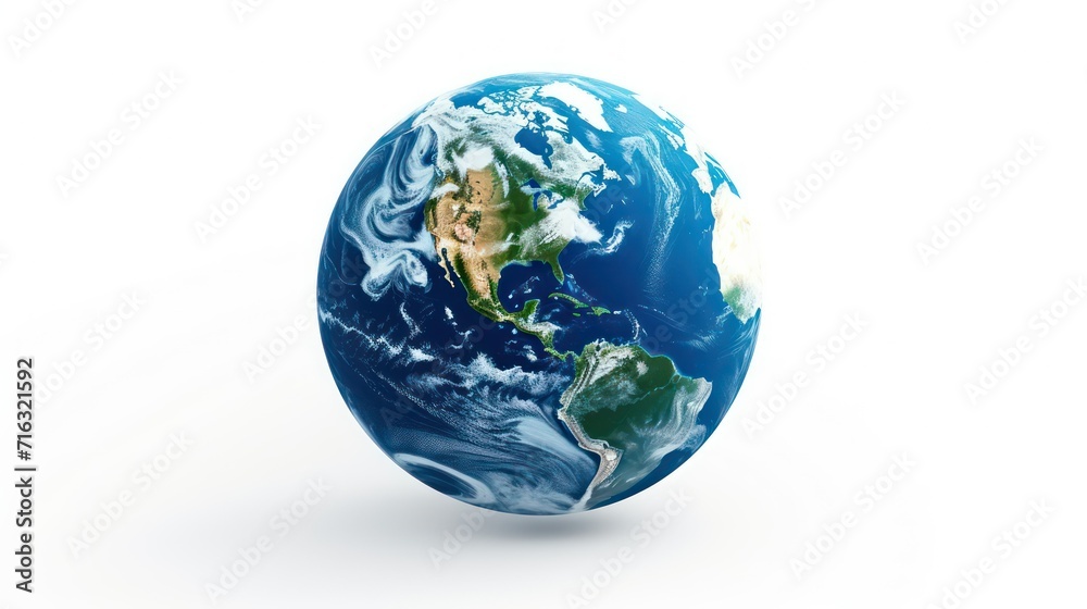 Fototapeta premium blue planet earth isolate on white background