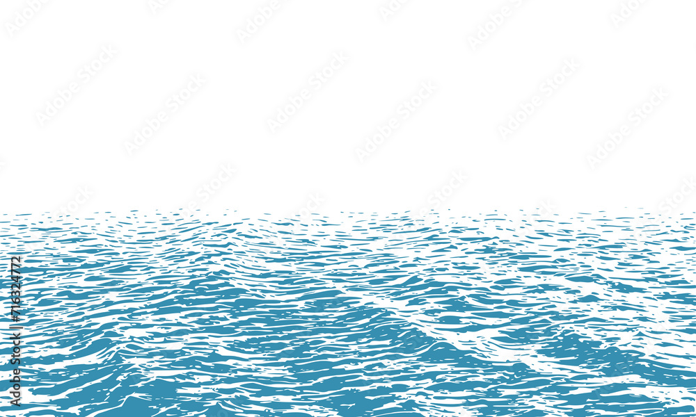 Ocean waves background with horizon