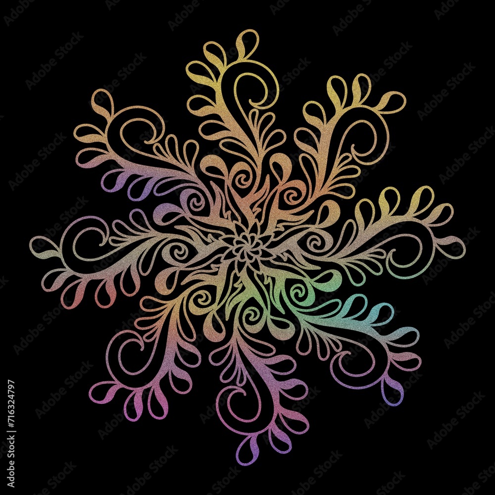 Beautiful multi-colored line drawing, symbol design, logo pattern, fabric pattern, used to create wallpaper, beautiful multi-colored colors together.