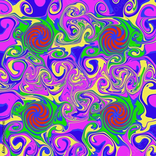 Abstract images, coloring without a certain shape, many colors, used to create wallpapers, painted many beautiful colors together.