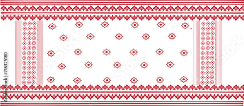 Gamusa Bihu Assam red and white frame photo