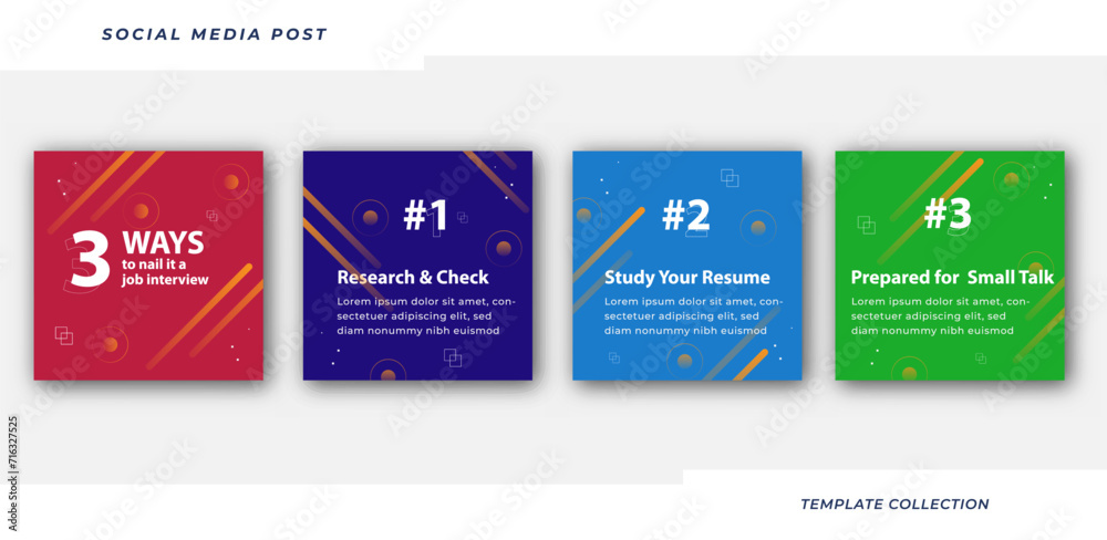 Tips social media tutorial, tips, post banner layout template ...