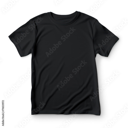  black t-shirt on transparency background PNG