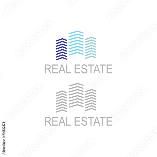 REAL ESTATE DEVELOPMENT SIGN SYMBOL LOGO VECTOR CLIPART ILLUSTRATION