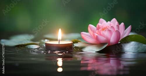 The lotus flowers are pink, very beautiful, with just the right amount of light © candra