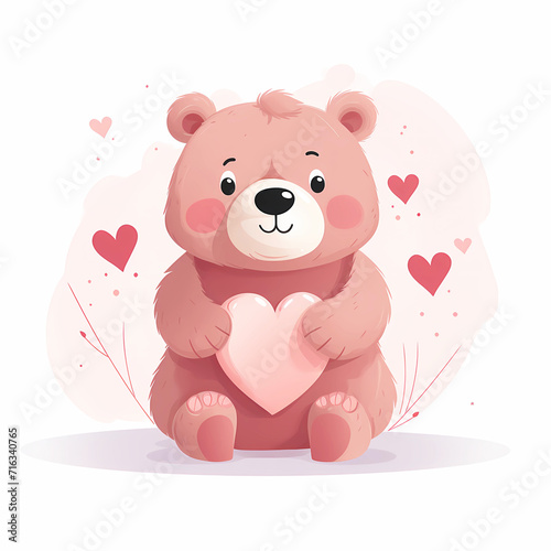 Cute Bear Valentines card