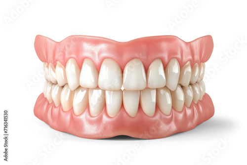 Denture isolated on white or transparent background photo