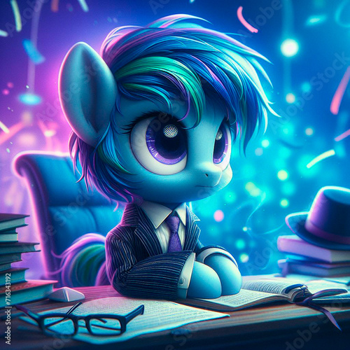 little horsy in business suit, fantesy art photo