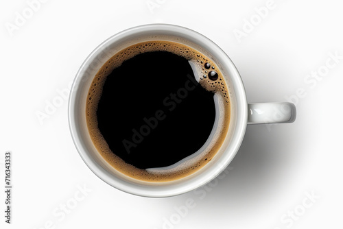 white coffee cup on white background