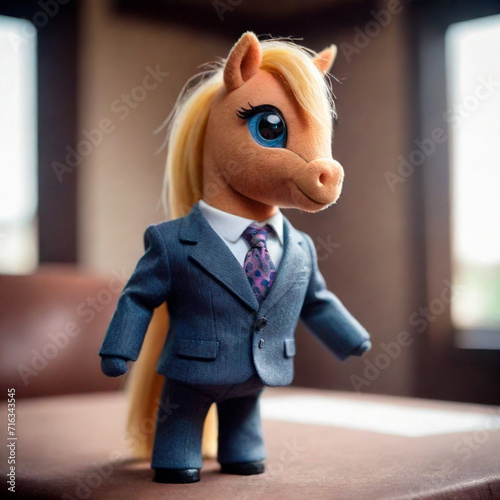 little horsy in business suit, fantesy art photo