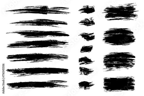 Black grunge splater brush stroke ink template collection