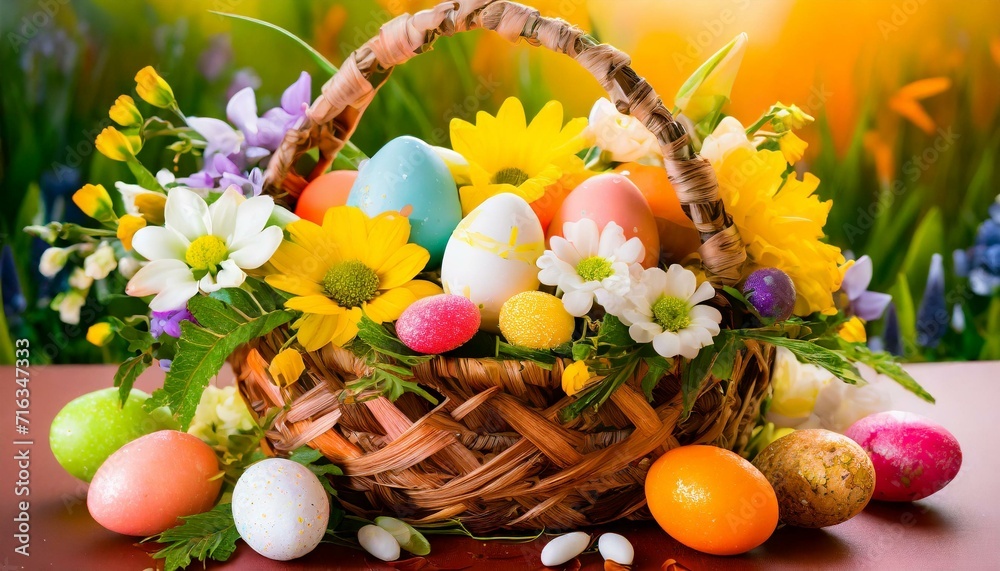 Easter Egg Centerpiece: A decorative centerpiece featuring a cluster of Easter eggs. Easter Egg Centerpiece: A decorative centerpiece featuring a cluster of Easter eggs.