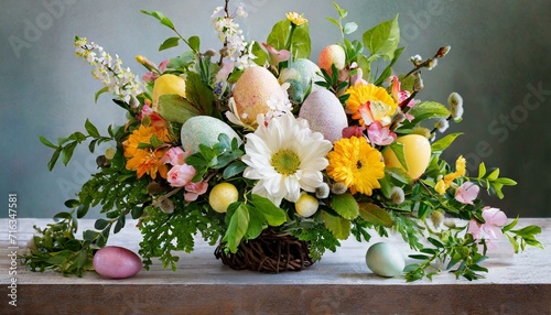 Easter Egg Bouquet: A bouquet of flowers paired with Easter eggs. © Daniel