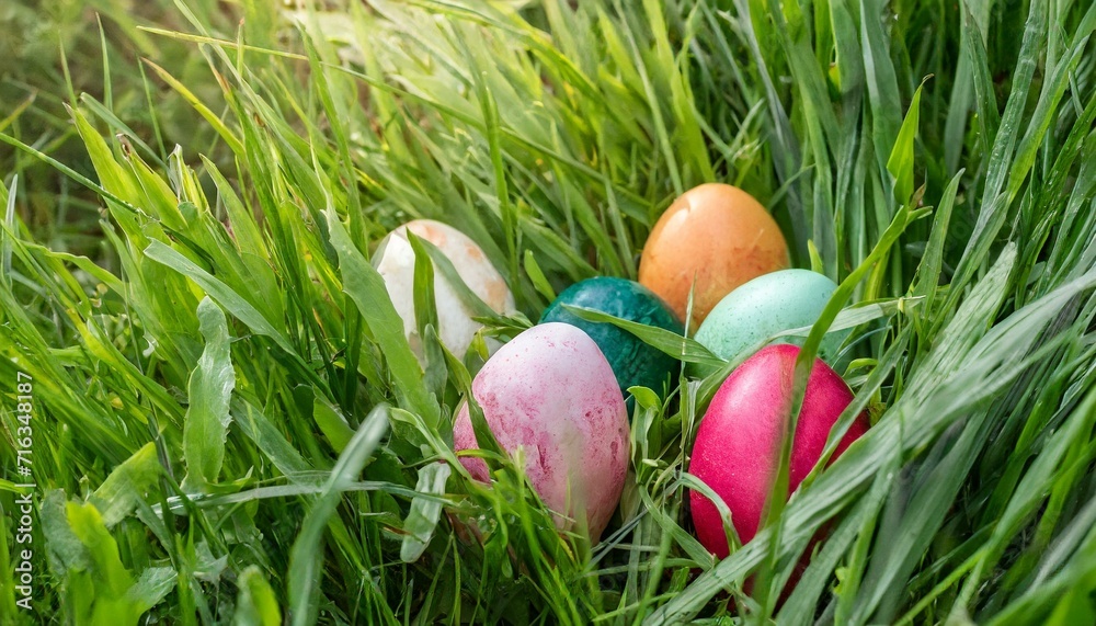Fototapeta premium Easter Eggs in the Grass