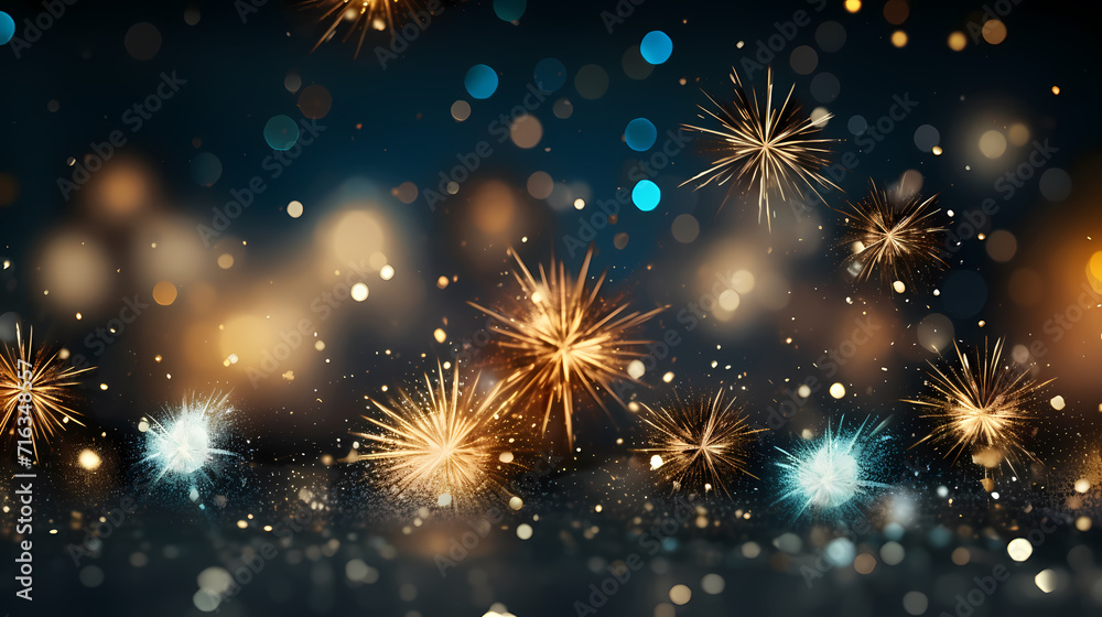 Beautiful fireworks background at night for holiday decoration Beautiful fireworks background at night for holiday decoration