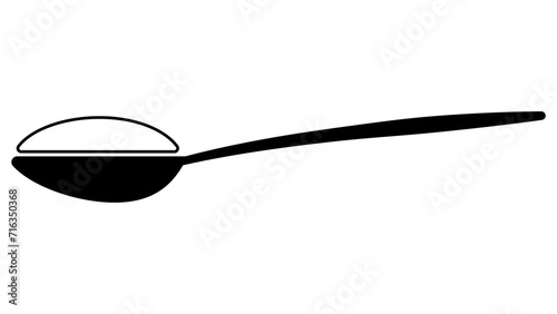 Icon full spoon with slide, sign cooking kitchen full spoon