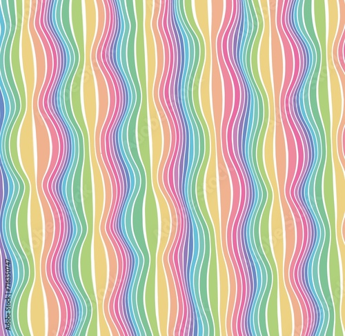 Colorful Wavy Lines Background