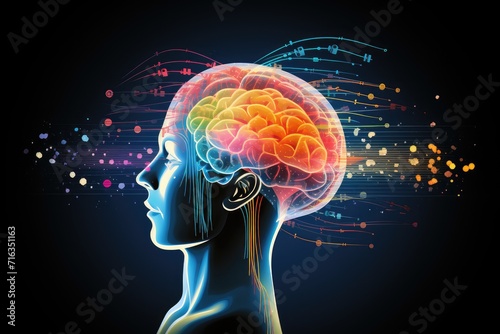 Wallpaper Mural Colored brain neurodegeneration, neurogenesis and neuromodulation in tackling neurological disorders. Neuroimaging, realm of neuroscience, challenges and breakthroughs in neurological complexities Torontodigital.ca