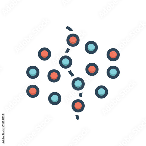 Color illustration icon for synthesis