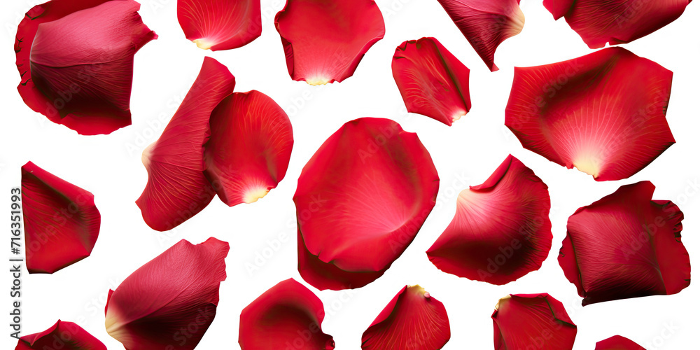 red rose petals on white background red rose petals on white background