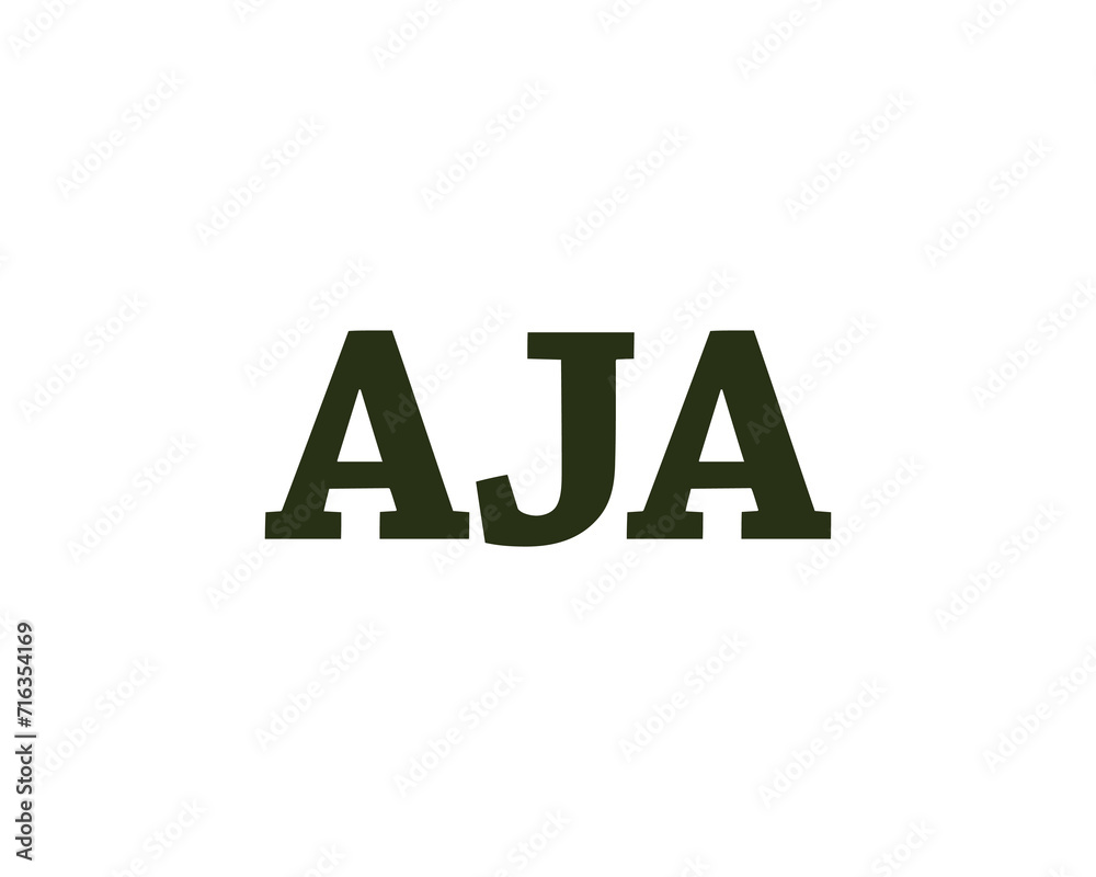 AJA Logo design vector template AJA Logo design vector template